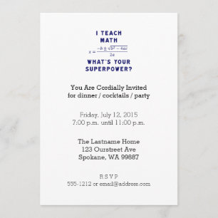 Invitation J'enseigne les maths, quelle est votre superpuissa