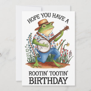 Invitation J'espère que vous avez un anniversaire de grenouil