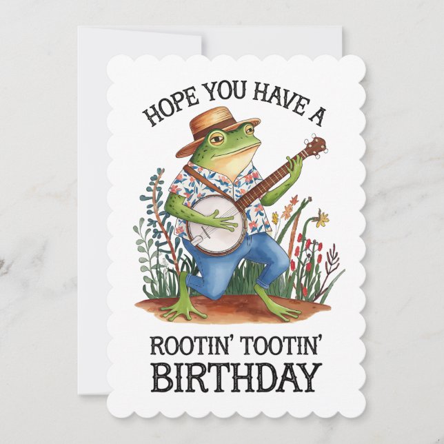 Invitation J'Espère Que Vous Avez Une Grenouille D'Anniversai (Devant)