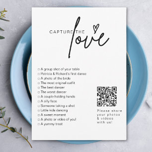 Invitation J'espionne Mariage Jeu Capture L'Amour Photo Hunt 