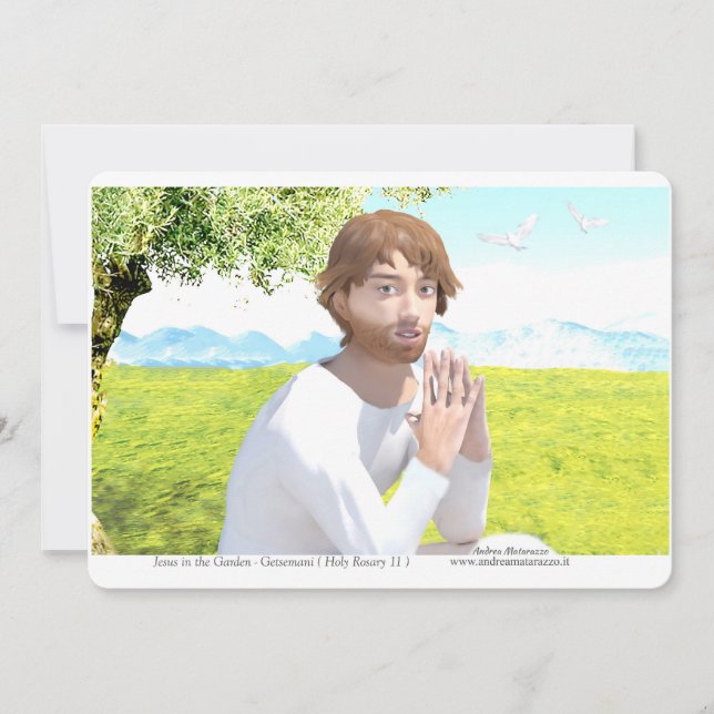 Invitation Jésus au Jardin (Gethsémani) (Devant)