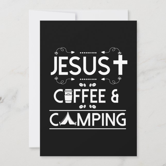 Invitation Jésus Café Et Camping (Devant)