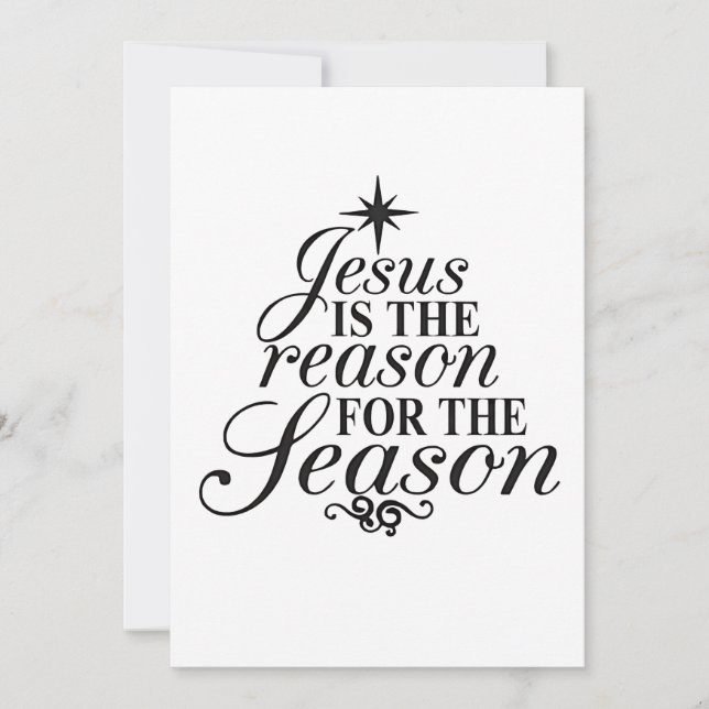 Invitation Jésus Est La Raison De La Saison De Noël  (Devant)