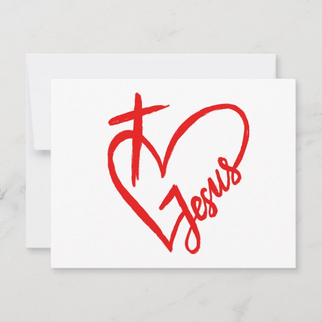 Invitation Jésus est l'amour et la vie (Devant)