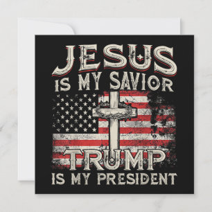 Invitation Jésus est mon sauveur Trump est mon président Amér