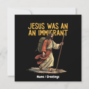 Invitation Jésus Est Un Immigrant Unique Cross Design Support