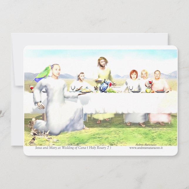 Invitation Jésus et Marie au Mariage de Cana (Devant)