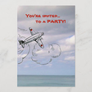Invitation Jet de l'invitation   d'avion dans les nuages