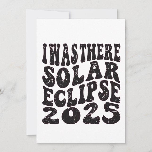 Invitation J'étais là éclipse solaire 2025 Éclipse partielle  (Devant)