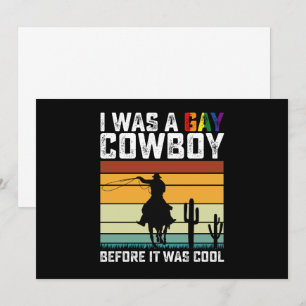 Invitation J'Étais Un Cowboy Gay Avant D'Être Cool LGBT