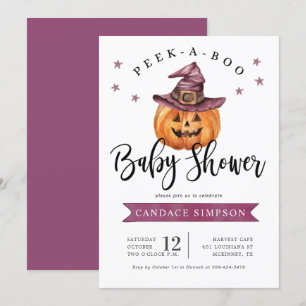 Invitation Jeter Un oeil à un Baby shower d'Halloween Boo