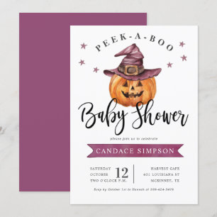 Invitation Jeter Un oeil à un Baby shower d'Halloween Boo