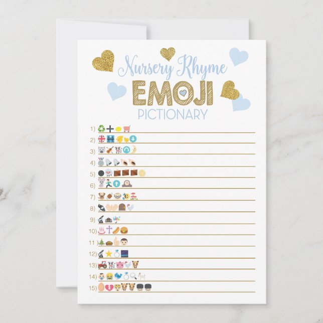 Invitation Jeu Baby shower Nursery rime & Prix est juste (Devant)