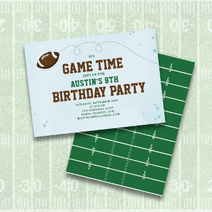 Invitation Jeu d'Anniversaire de football de garçon Personnal