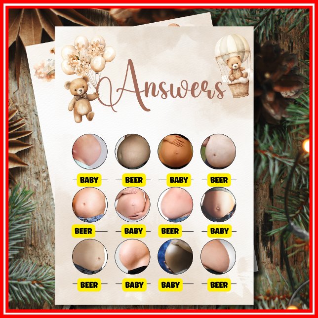 INVITATION JEU DE BABA AU BABY-SHOWER BÉBÉ OU BOURRELET DE BI (Créateur téléchargé)