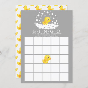Invitation Jeu de Baby shower BINGO en caoutchouc mou