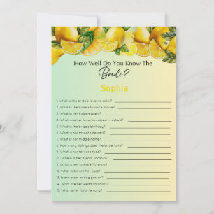 Invitation Jeu de Baby Shower Combien Connaissez-Vous la Mari