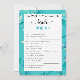 Invitation Jeu de Baby Shower : Connaissez-vous bien la Marié