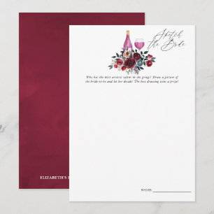 Invitation Jeu de baby shower de dégustation de vin bordeaux