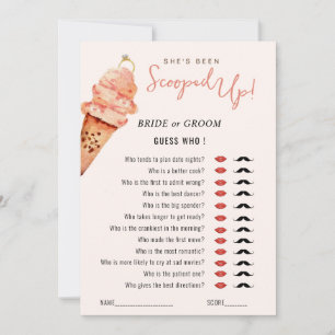 Invitation Jeu de Baby Shower Mariage : Devine qui est scoopé