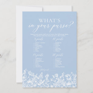 Invitation Jeu de Baby Shower Mariage Dusty Blue Qu'est-ce Qu