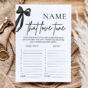 Invitation Jeu de baby shower Mariage Nom De Cette Chanson D'