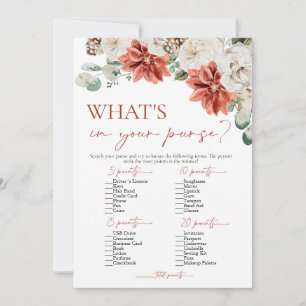 Invitation Jeu de Baby Shower Mariage Red Winter Qu'est-ce Qu