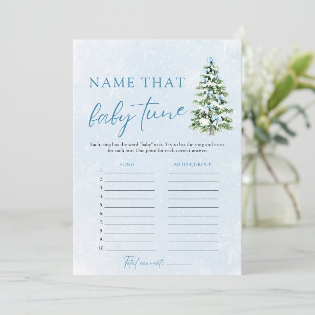 Invitation Jeu de baby shower : Nommez cette chanson de Noël  (Debout devant)