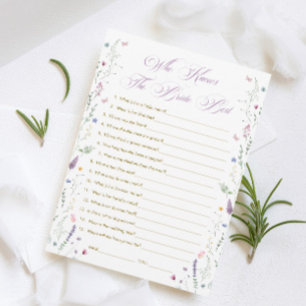 Invitation Jeu de Baby Shower : Qui Connaît le Mieux la Marié