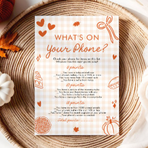 Invitation Jeu de Baby Shower : Qu'y a-t-il sur ton téléphone