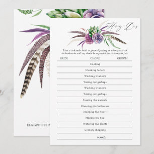 Invitation Jeu de Baby Shower sur les Succulentes Mystiques