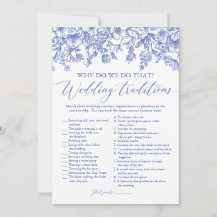 Invitation Jeu de Baby Shower sur les Traditions de Mariage F
