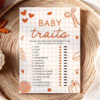 Jeu de baby shower sur les traits de bébé dessinés