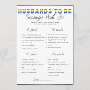 Invitation Jeu de Bachelor Gay, Chasse au trésor