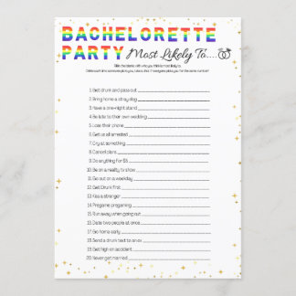 Invitation Jeu De Bachelorette Lesbienne, Le Plus Probable À