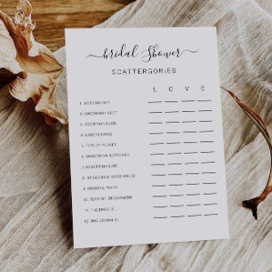 Invitation Jeu de Bachelorette Minimaliste Dirty Scattergorie