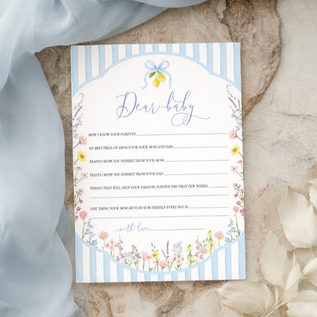 Invitation Jeu de bébé chéri Posey Wildflower (Créateur téléchargé)