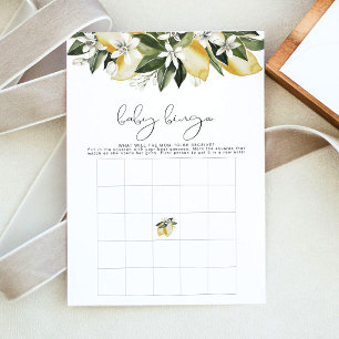 Invitation Jeu de bingo Baby Shower DAHLIA Citron Fruit Citri