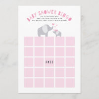 Jeu de bingo Baby Shower Little Peanut Elephant ro