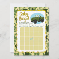 Jeu de Bingo de Baby shower Camo de l'armée