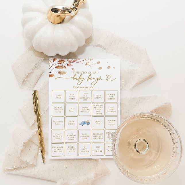 Invitation Jeu de bingo de garçon de citrouille d'automne Tro (Créateur téléchargé)
