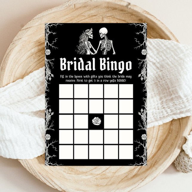 Invitation Jeu de bingo de mariage gothique Halloween (Créateur téléchargé)