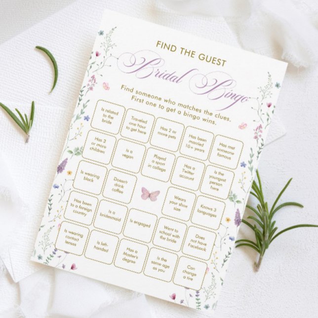 Invitation Jeu de Bingo de recherche d'invité pour la fête pr (Créateur téléchargé)