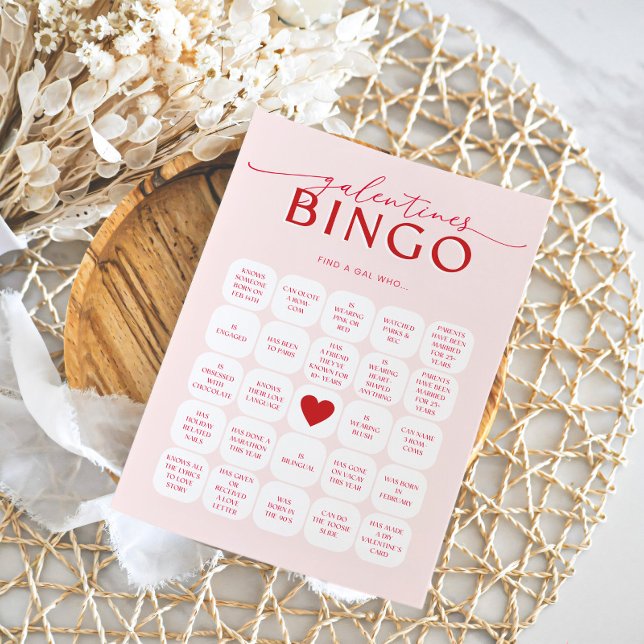 Invitation Jeu de bingo Galentines (Créateur téléchargé)