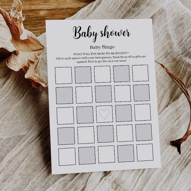 Invitation Jeu de Bingo Imprimable pour Baby Shower, Bingo de (Baby Shower Bingo Game Printable, Baby Gift Bingo Invitation)