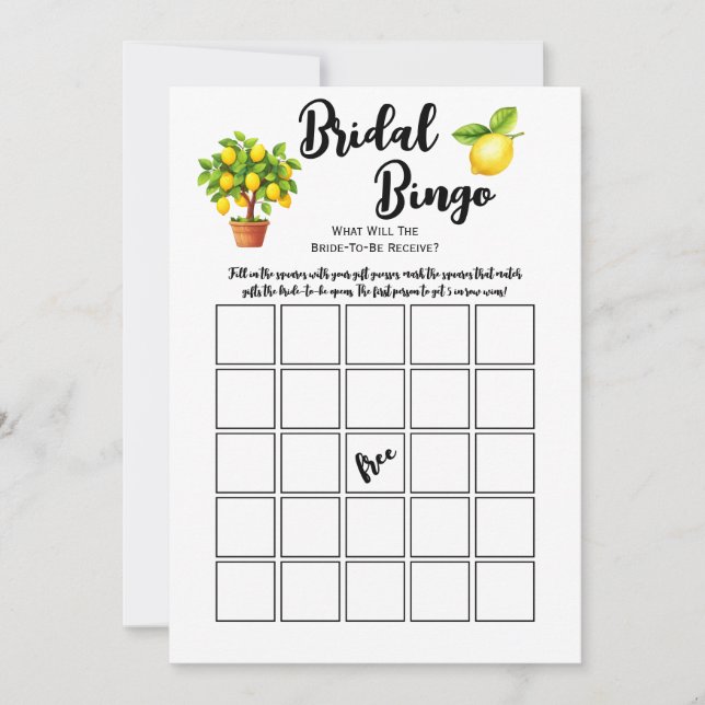 Invitation Jeu de Bingo pour Baby Shower sur le thème des Cit (Devant)