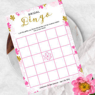 Invitation Jeu de Bingo pour Enterrement de Vie de Jeune Fill