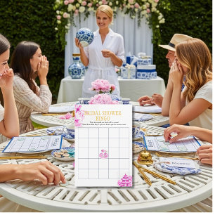 Invitation Jeu de bingo pour la baby shower sur le thème de l