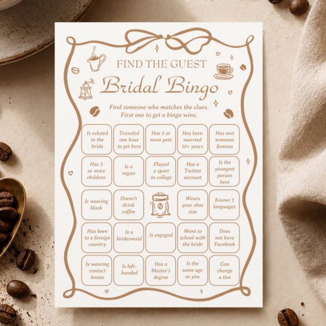 Invitation Jeu de Bingo pour trouver l'invité à la fête de ma (Créateur téléchargé)