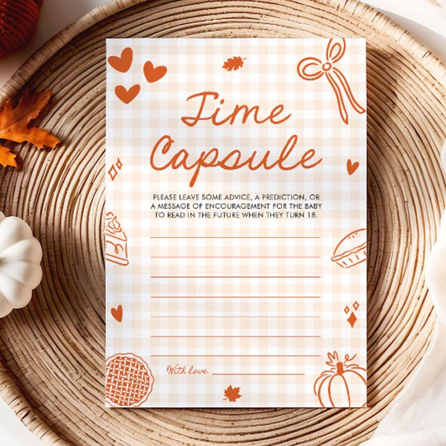Invitation Jeu de capsule temporelle pour baby shower automna (Fall Hand Drawn Baby Shower Time Capsule Game)